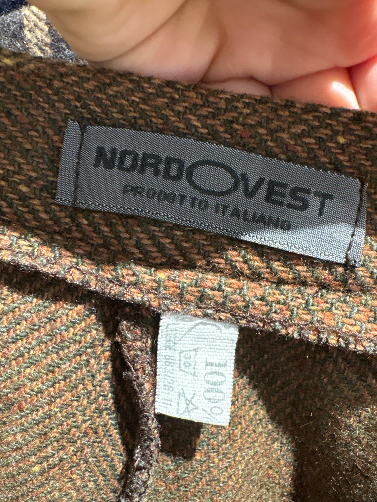 Pantaloni tigareta high end italienești din lana extrafina groasa melanj