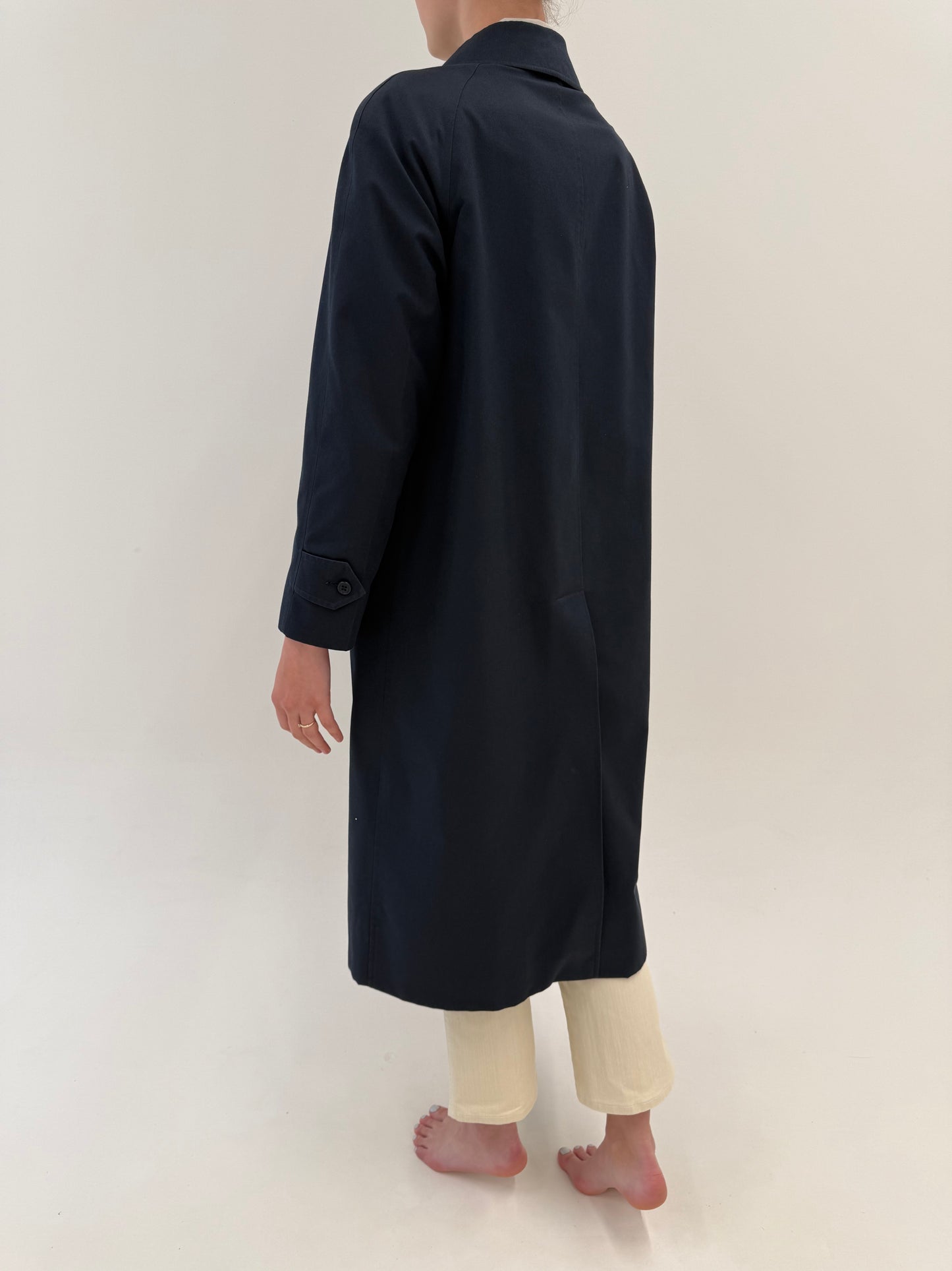 Trench Burberry vintage în croi lung Navy blue