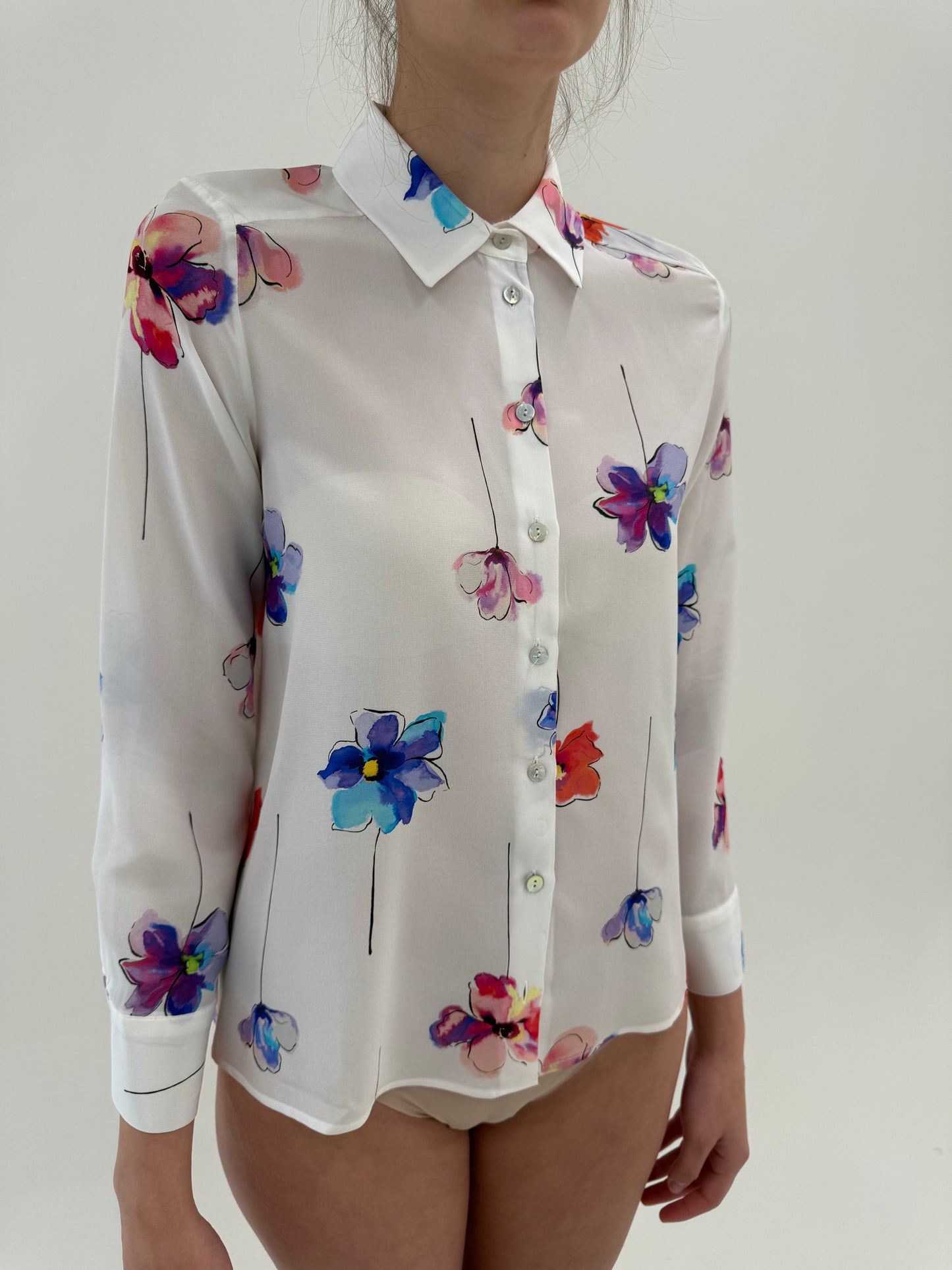Cămăși Marella by Max Mara noi din mătase naturală cu print floral