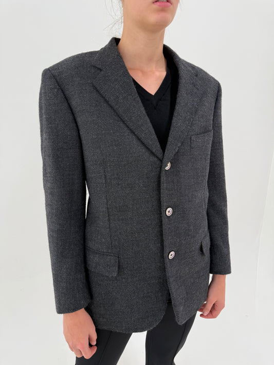 Sacou Loro Piana din tweed de lana merino melanj groasă excepțională