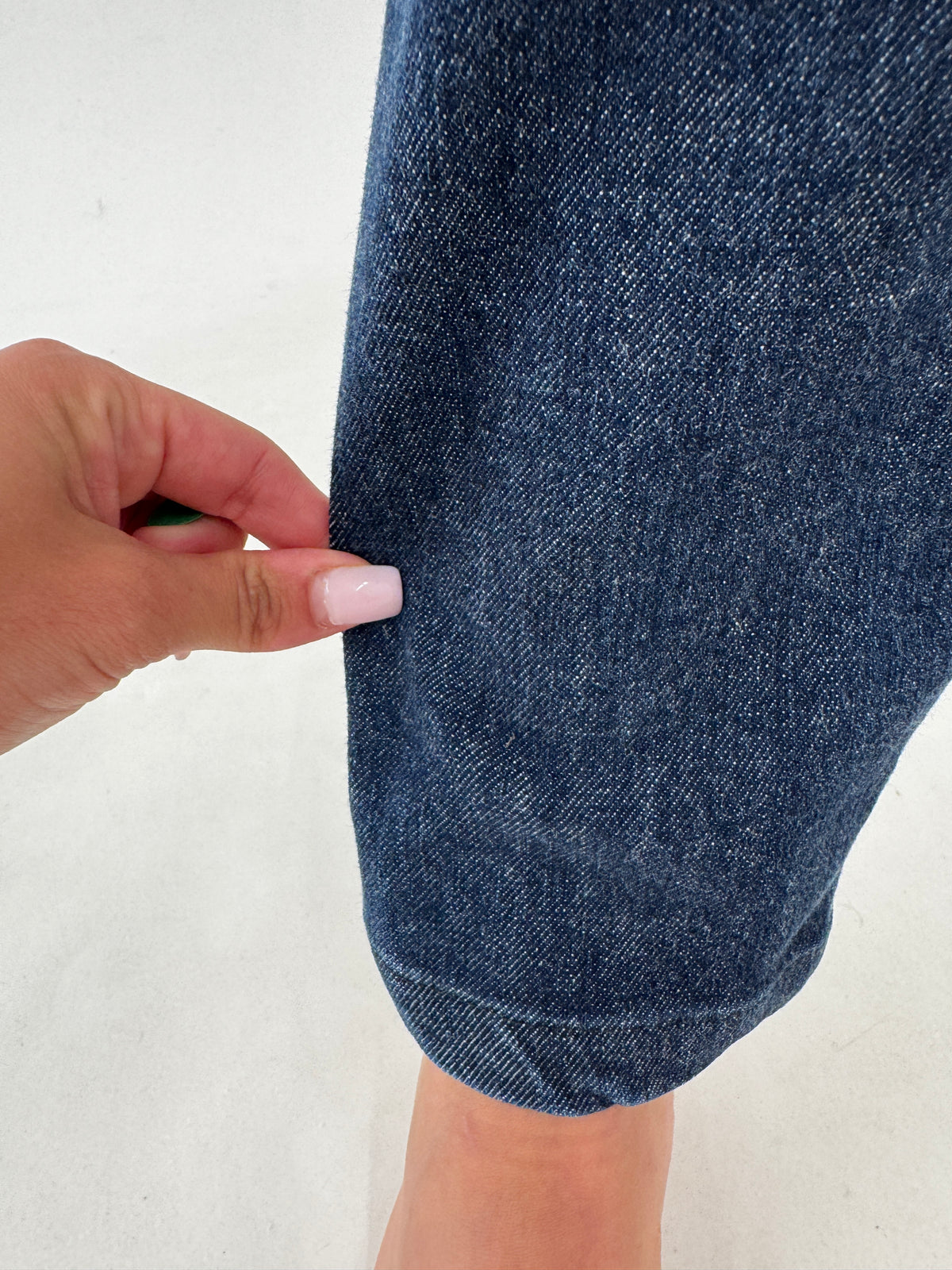 Jeans Armani tall din bumbac plin classic wash straight leg