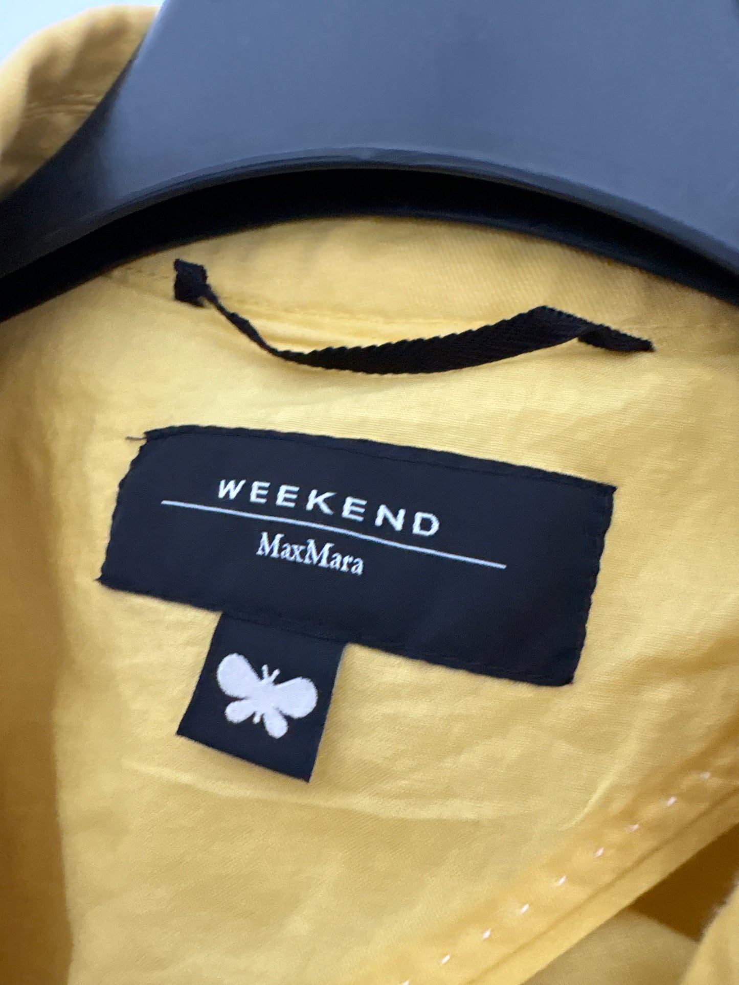 Sacou de vară Max Mara butter yellow din bumbac cu închidere tip smoking