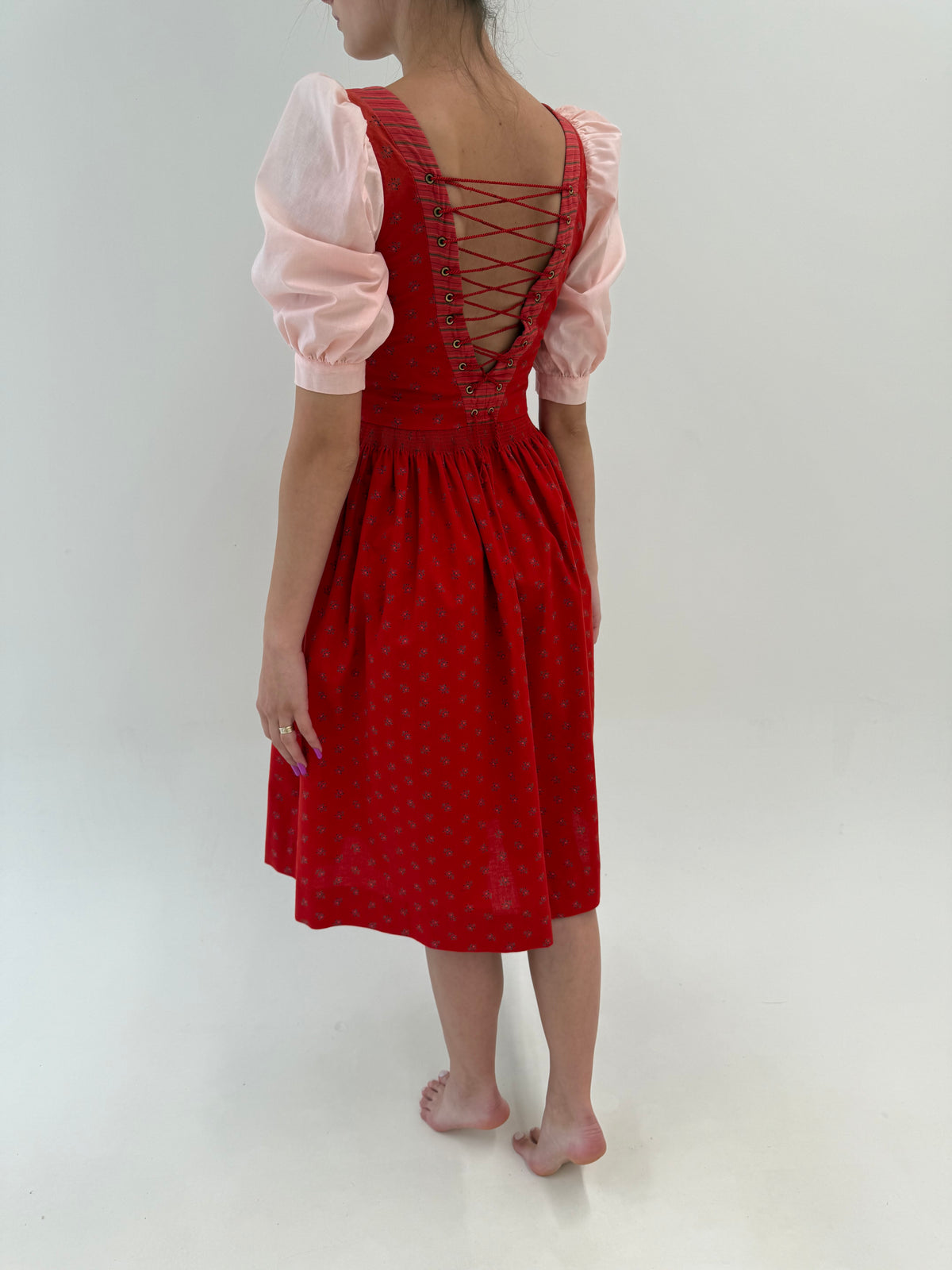 Rochie vintage cu corsaj de brand luxury Sportalm din pânză