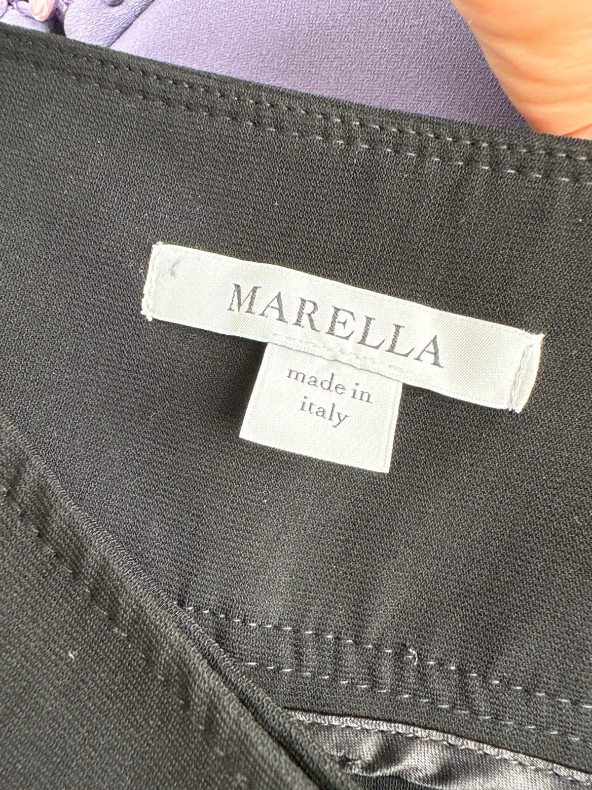 Pantaloni Marella by Max Mare negri business evazați din vascoza grea