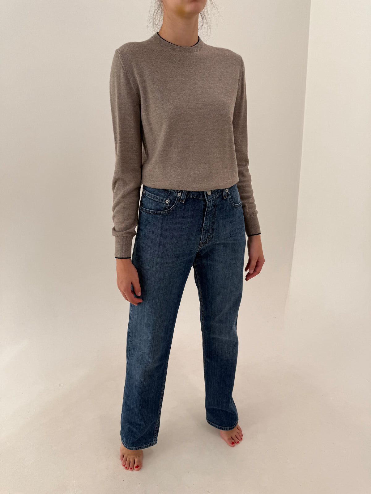 Jeans Levi’s tall 752 classic wash straight leg din denim plin confort
