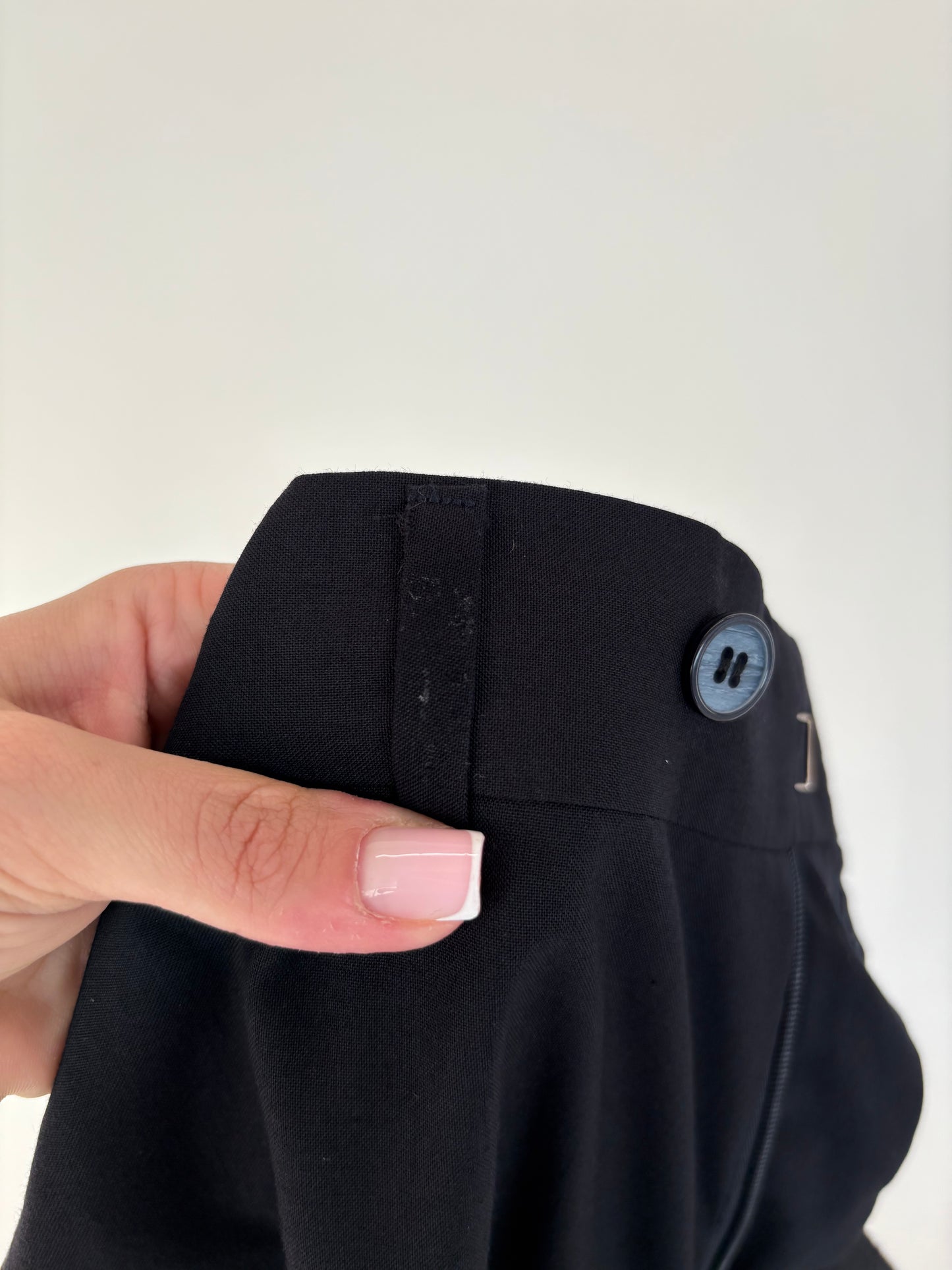 Pantaloni dark Navy italienești din lana extrafina