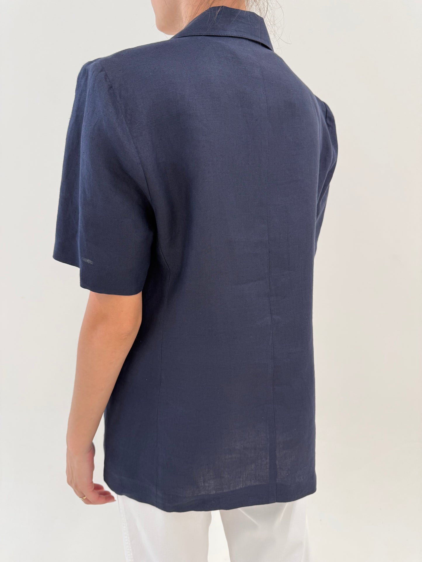 Sacou clasic din in premium italian Navy blue