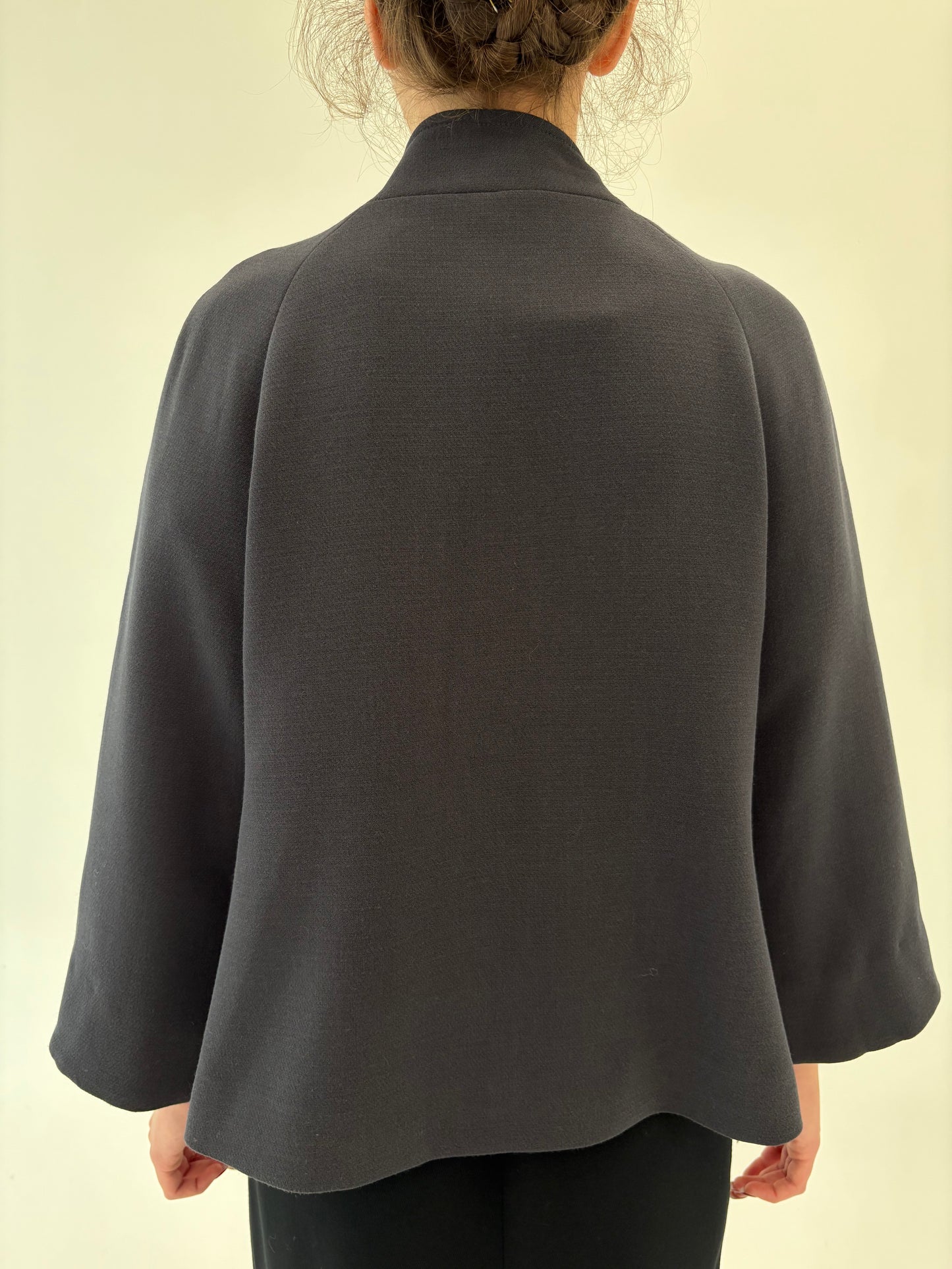 Jacheta de brand luxury italian în stil anii 60 stele gray din lana excepțională