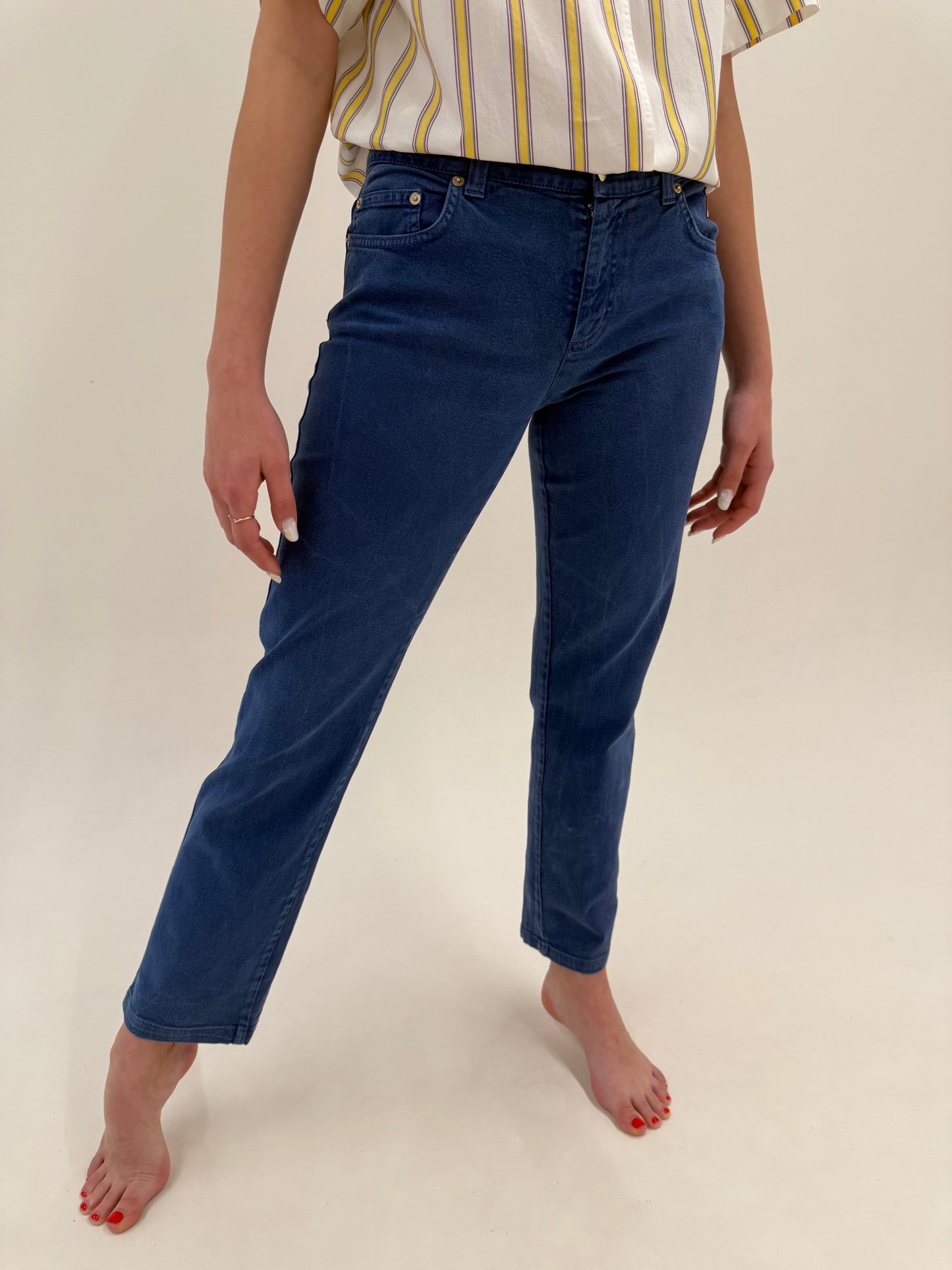 Jeans luxury vintage Iceberg indigo wash straight leg ultra confort