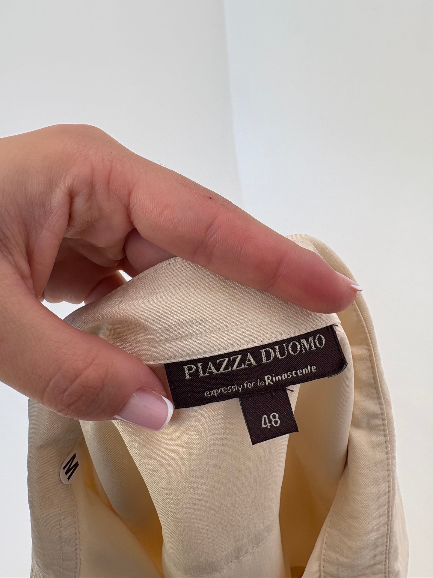 Cămașa high end italiană din mătase naturală mată groasă în croi actual