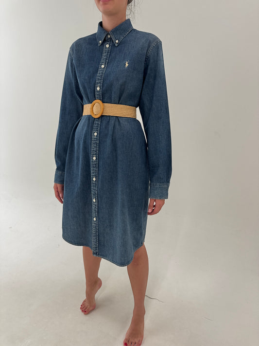 Rochie Ralph Lauren din jeans moale de bumbac
