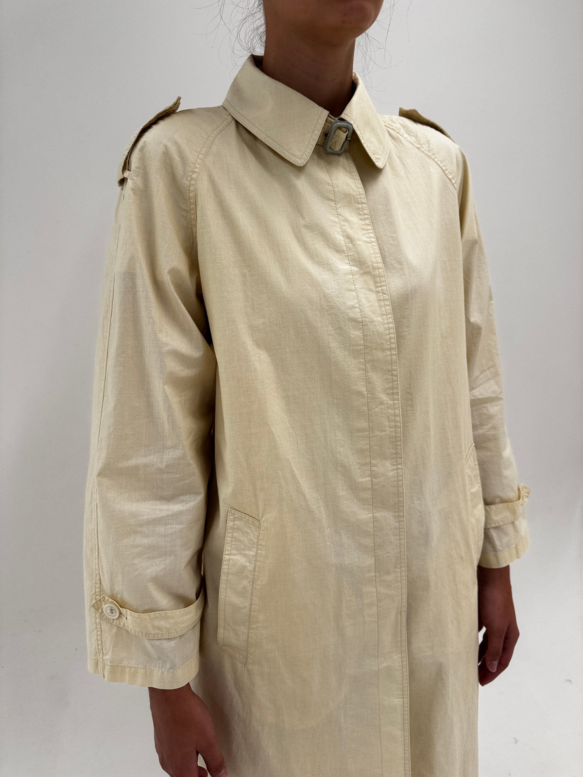 Trench Herno luxury old vintage anii 70 light camel impermeabil în croi A-line