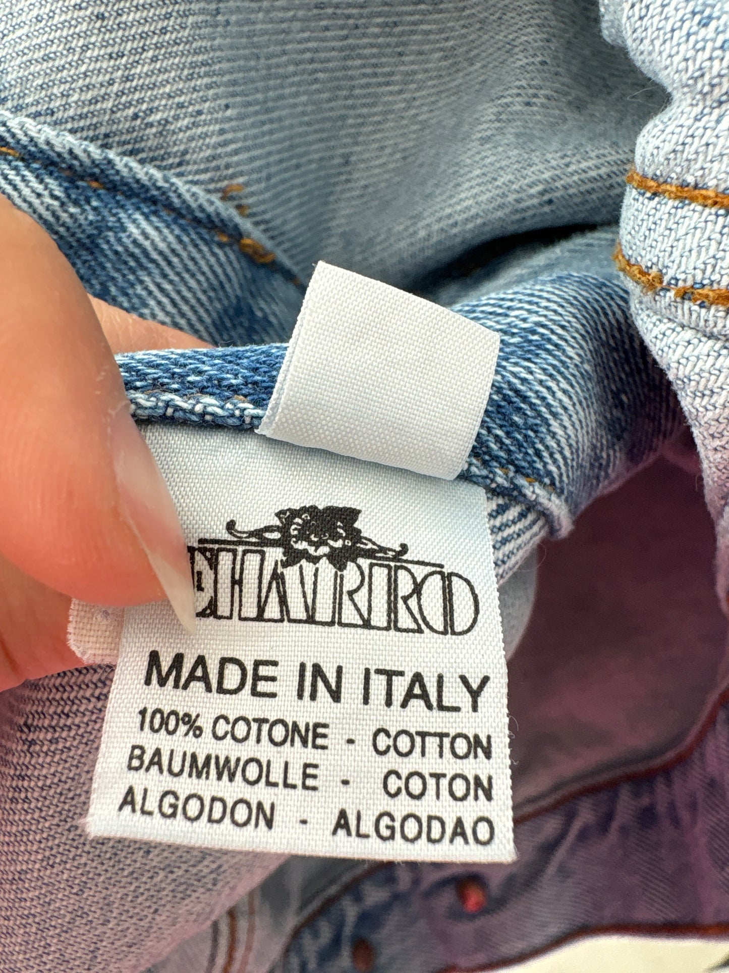 Geacă vintage italiana din jeans tall light wash