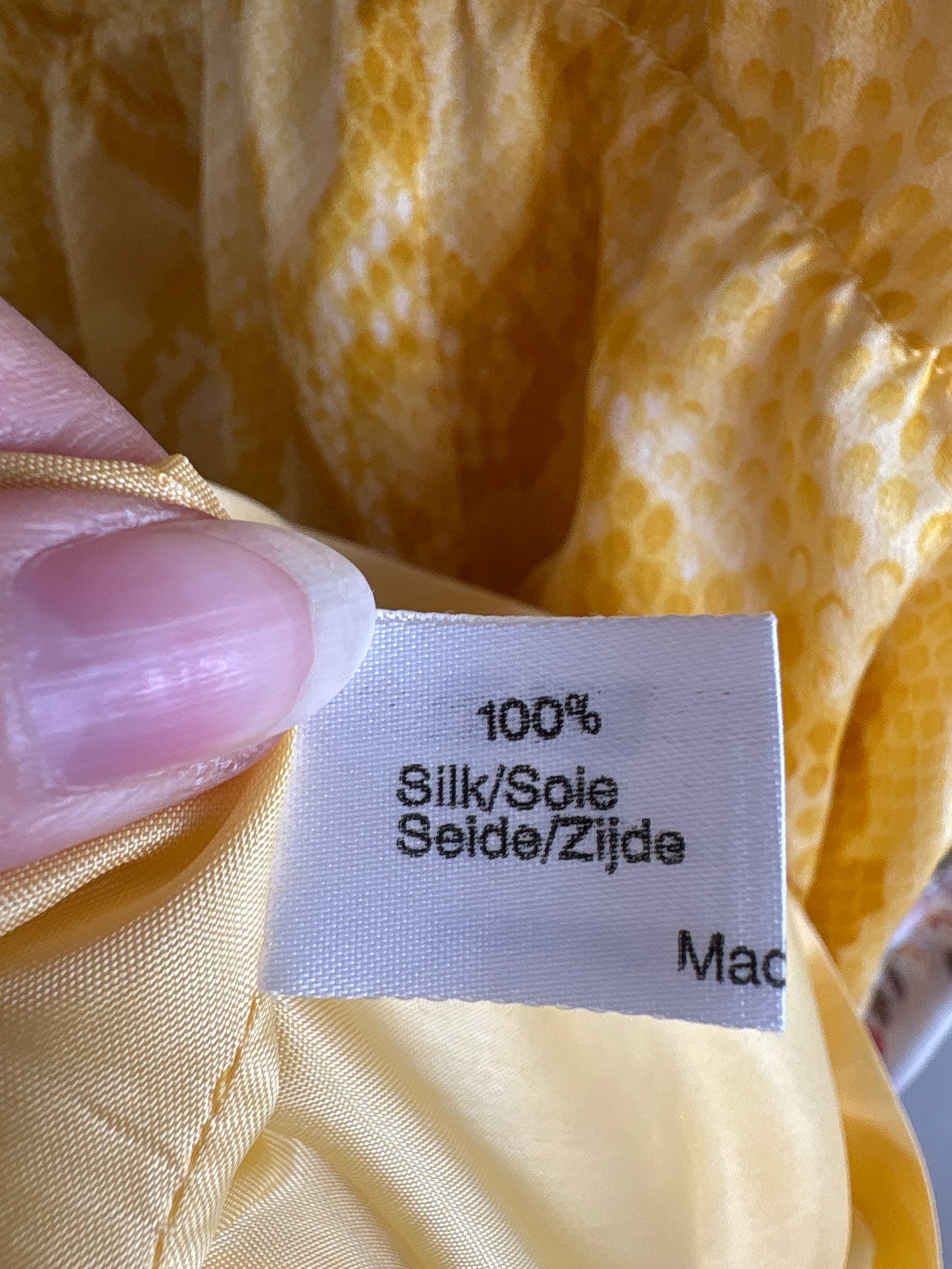 Rochie din mătase naturală animal print delicat în anchior cu talie elastică
