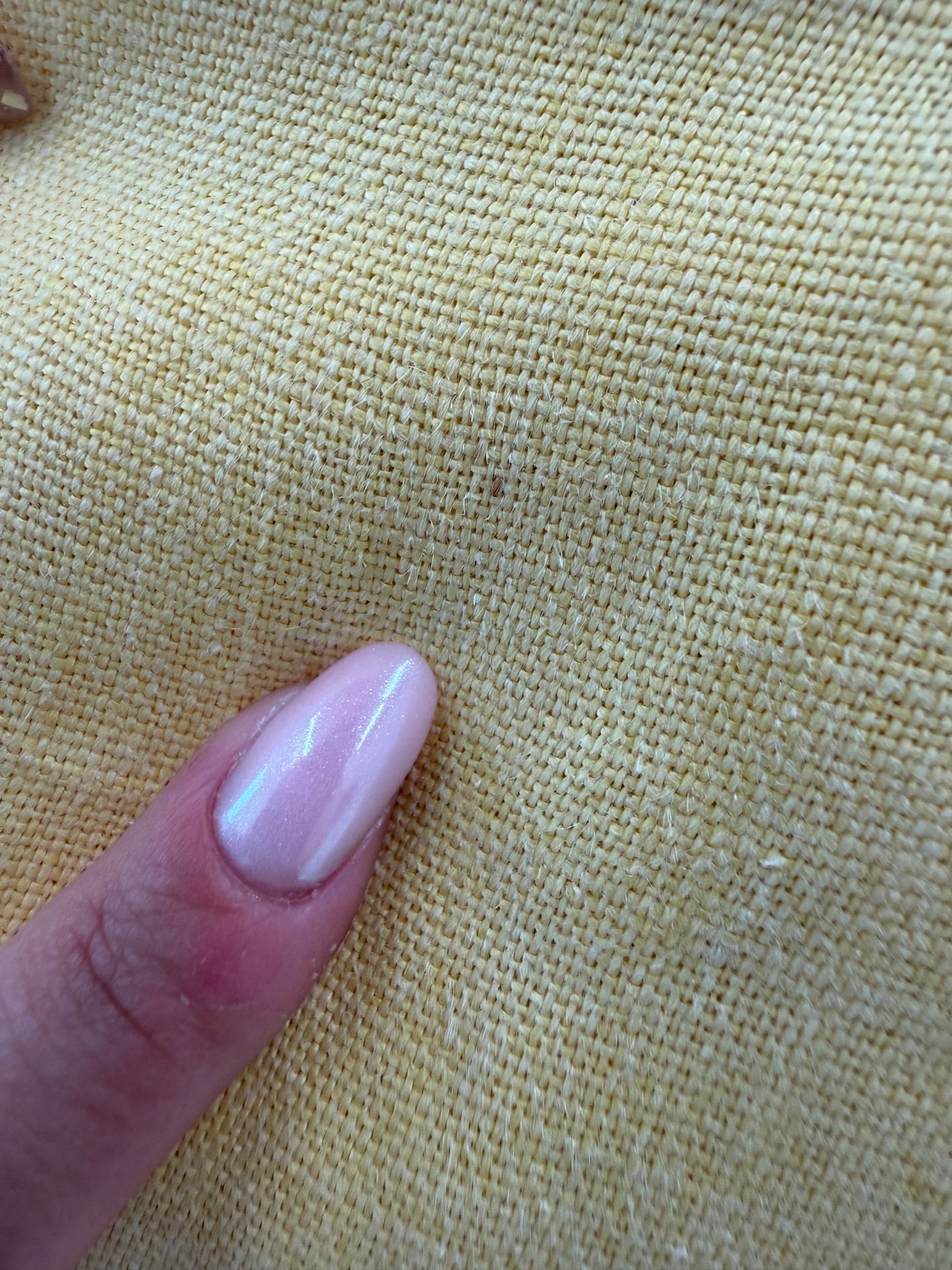 Rochie vintage maxi din pânză de in butter yellow cu buzunare și corsaj