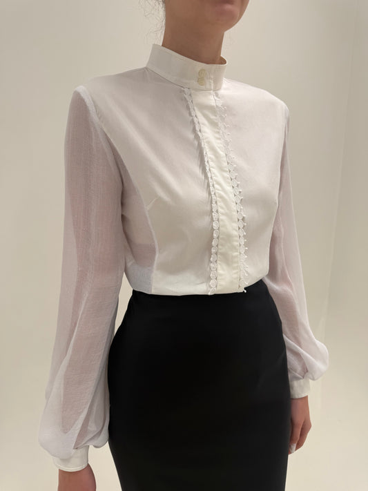 Cămașa luxury Gianfranco Ferre spectaculoasă cu inserții transparente