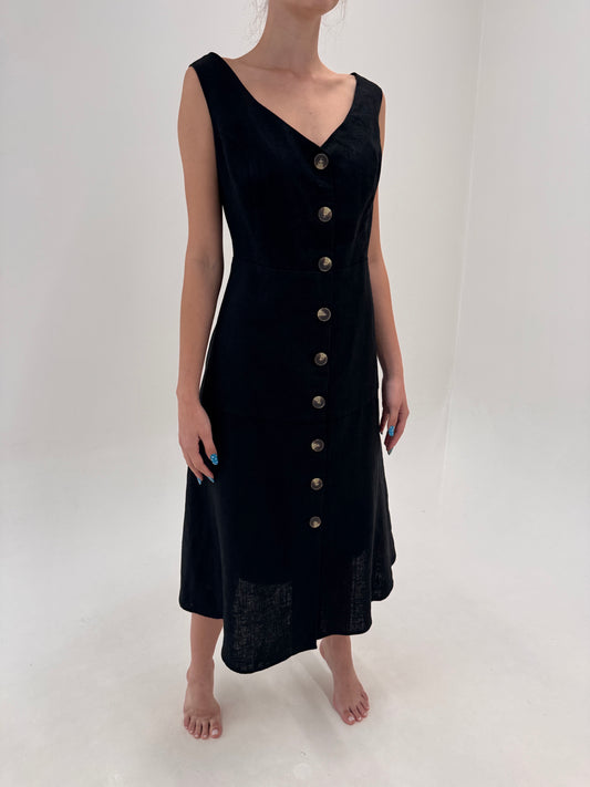 LBD maxi din in negru premiul în croi ultra feminin flatant