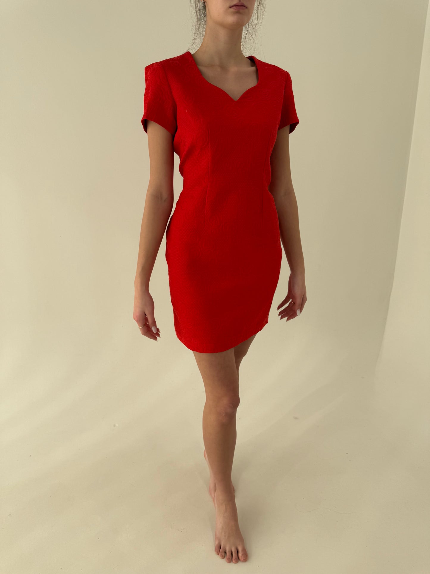 Rochie italiană din jacquard excepțional de bumbac și decolteu sweetheart