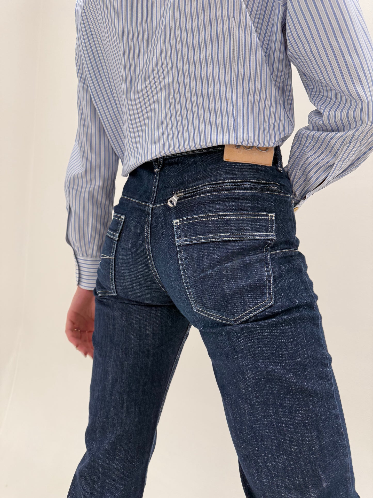 Jeans tall Versace dark wash ultra confort modelatori straight leg