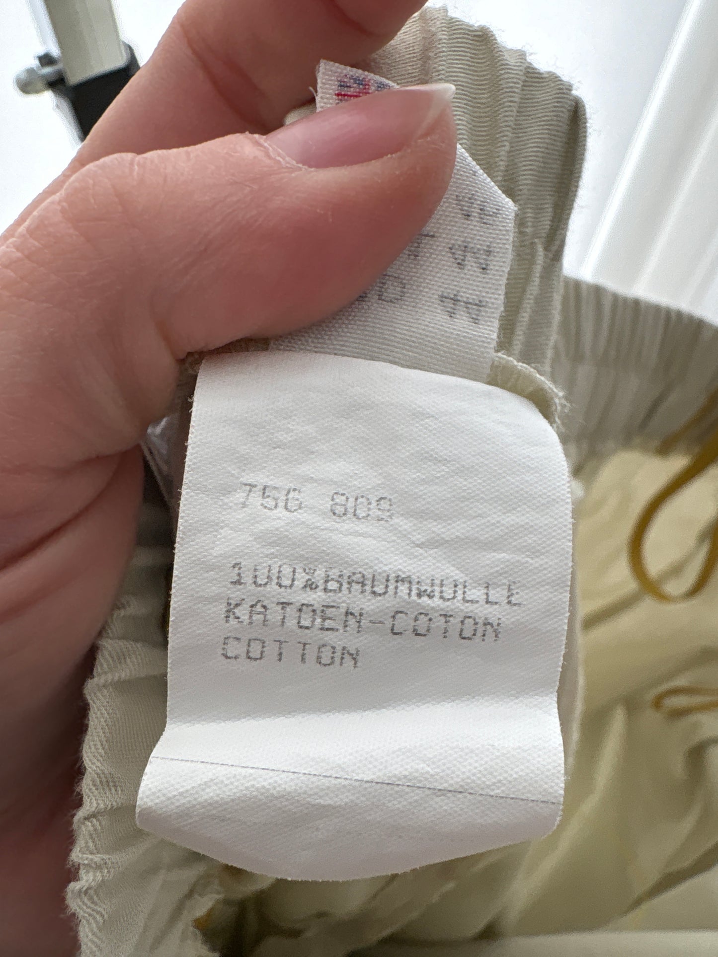 Fustă vintage midi lung cu buzunare very light green din bumbac premium