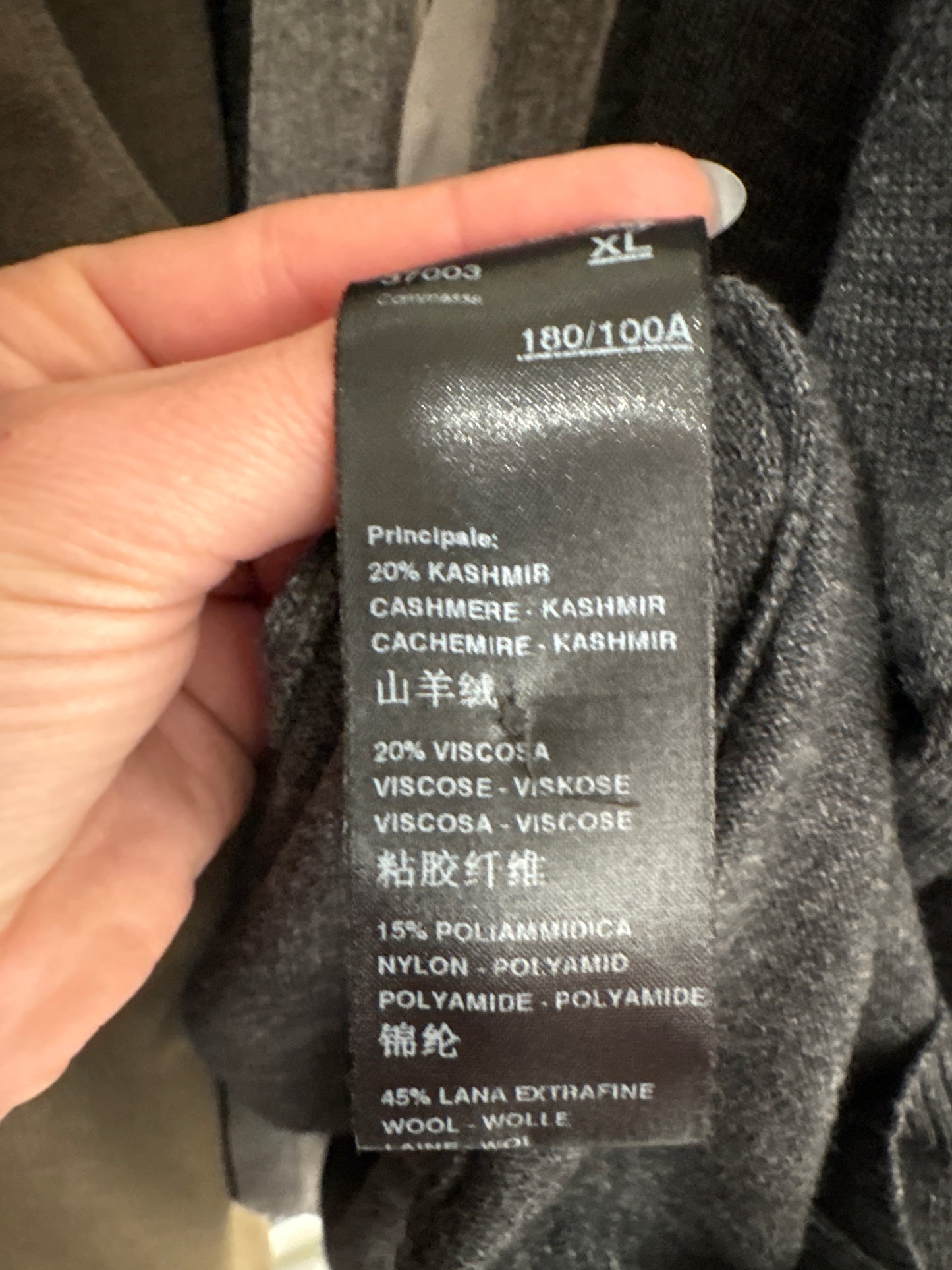 Set de brand luxury italian din cașmir cu lana merino și inserții de mătase naturală