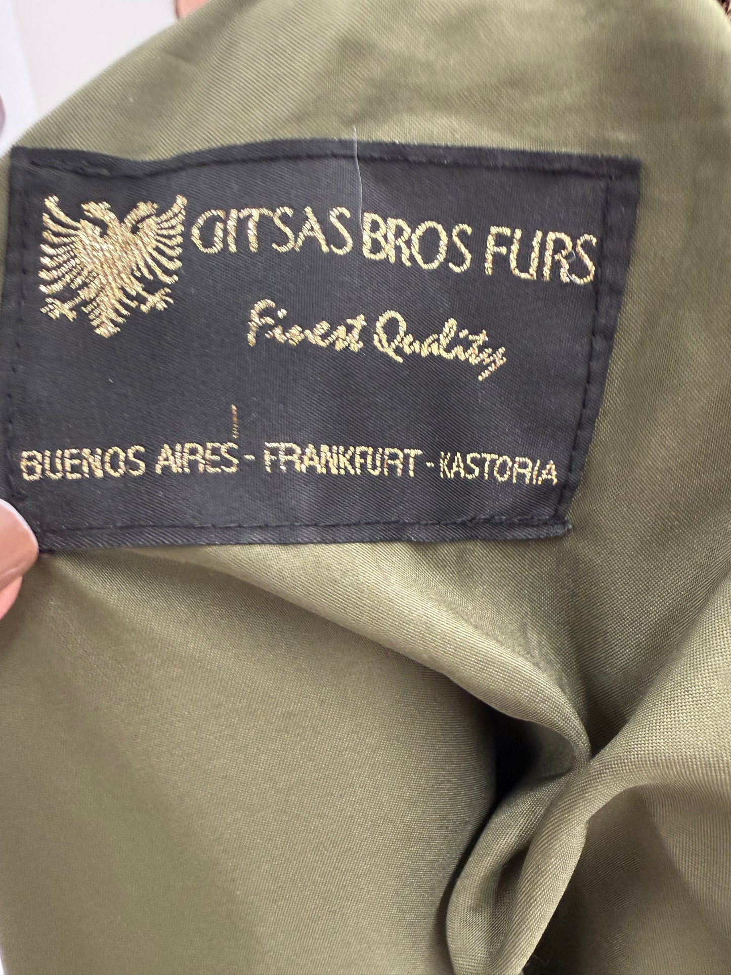 Blană naturală vintage de pisică sălbatică