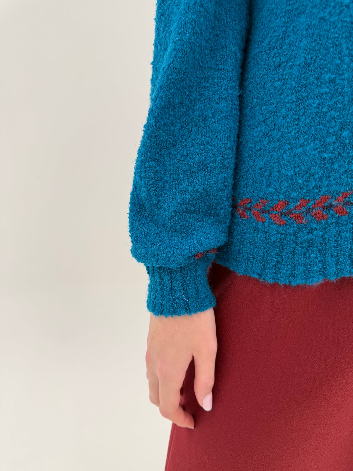 Pulover vintage din lana și mohair