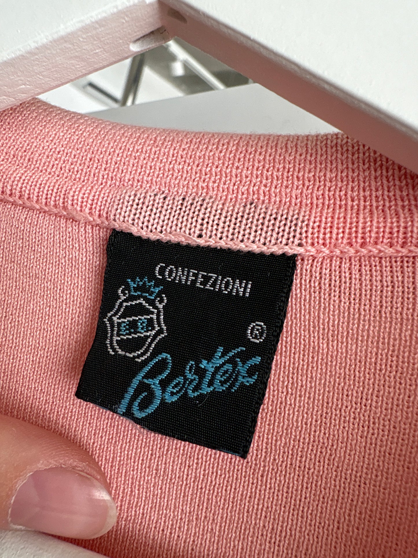Top vintage polo salmon pink din bumbac excepțional