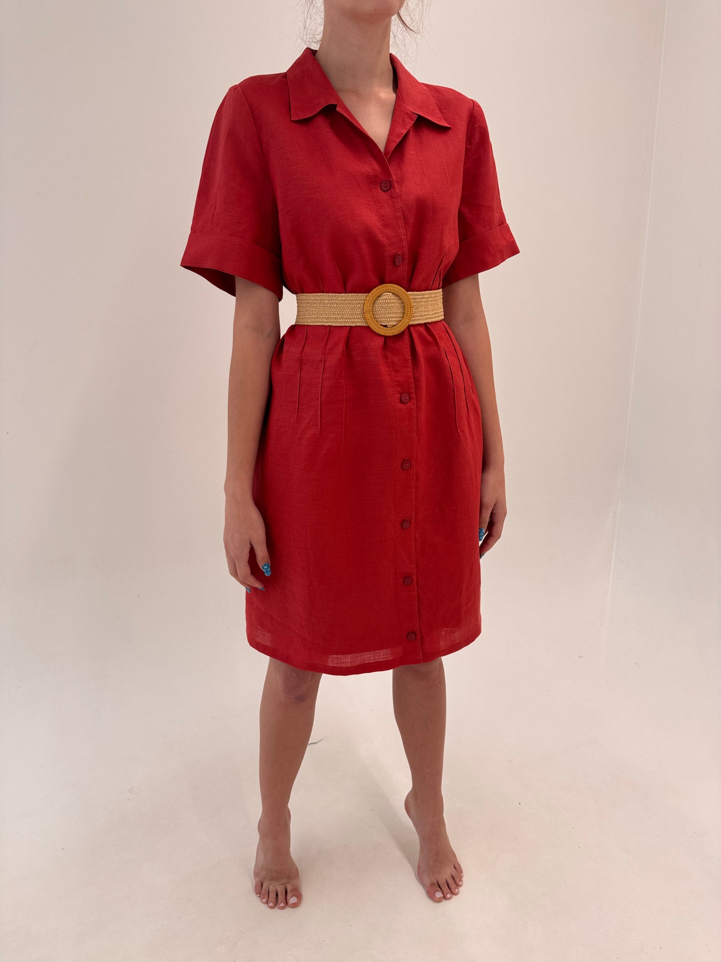Rochie luxury Krizia Rouge Brique din in excepțional în croi clasic
