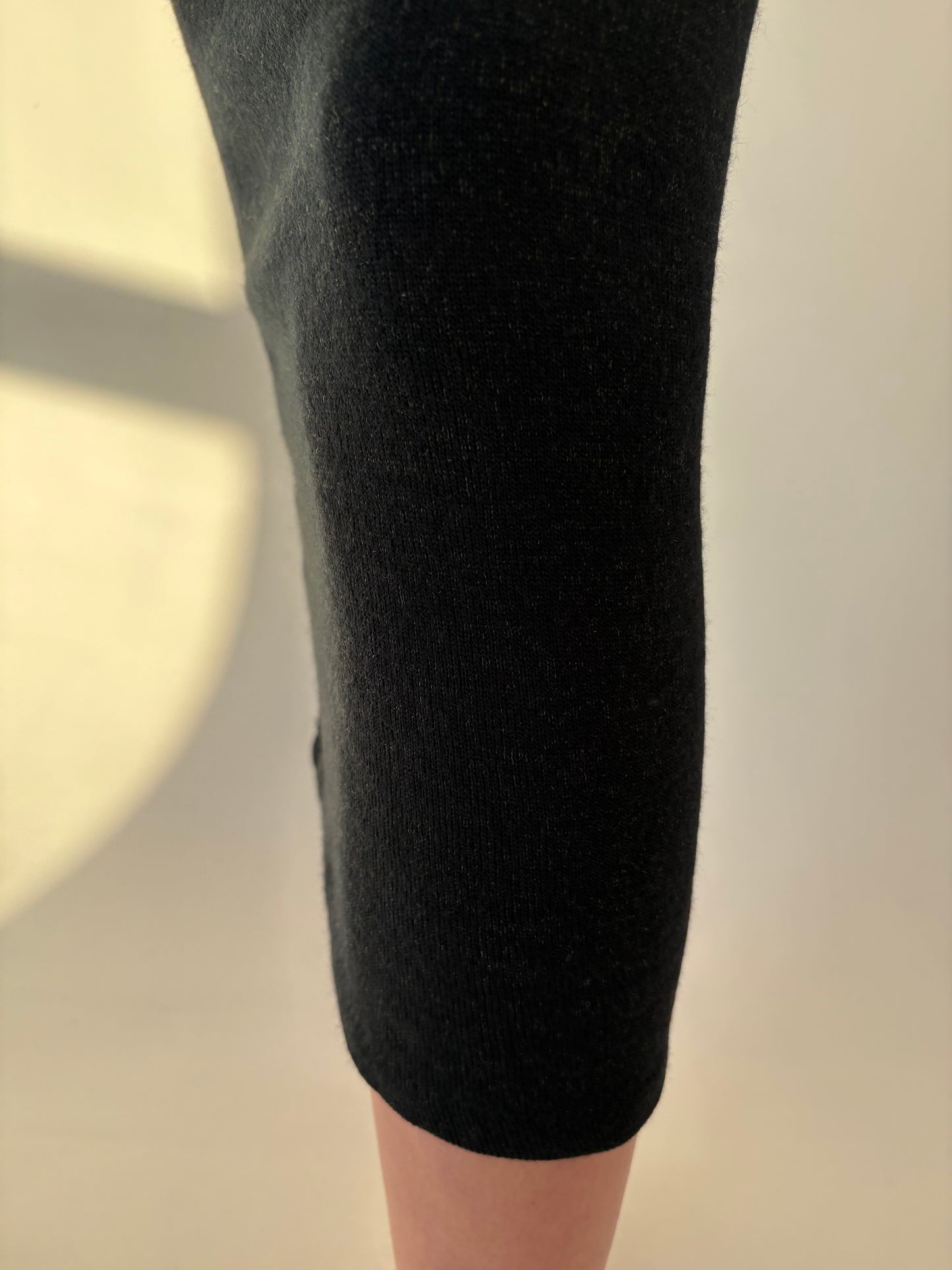 Fustă maxi din tricot de lana extrafina cu talie ultra înaltă charcoal gray