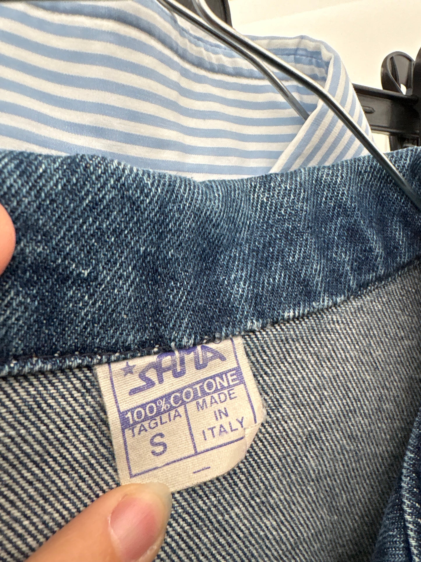 Geaca italiana old vintgae din jeans ‘trucker jacket’ anii 80