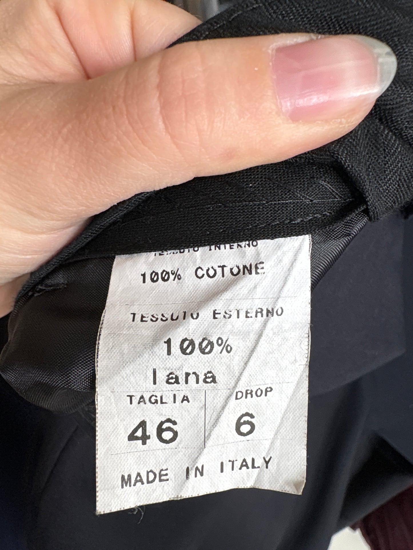 Pantaloni dark Navy italienești din lana extrafina
