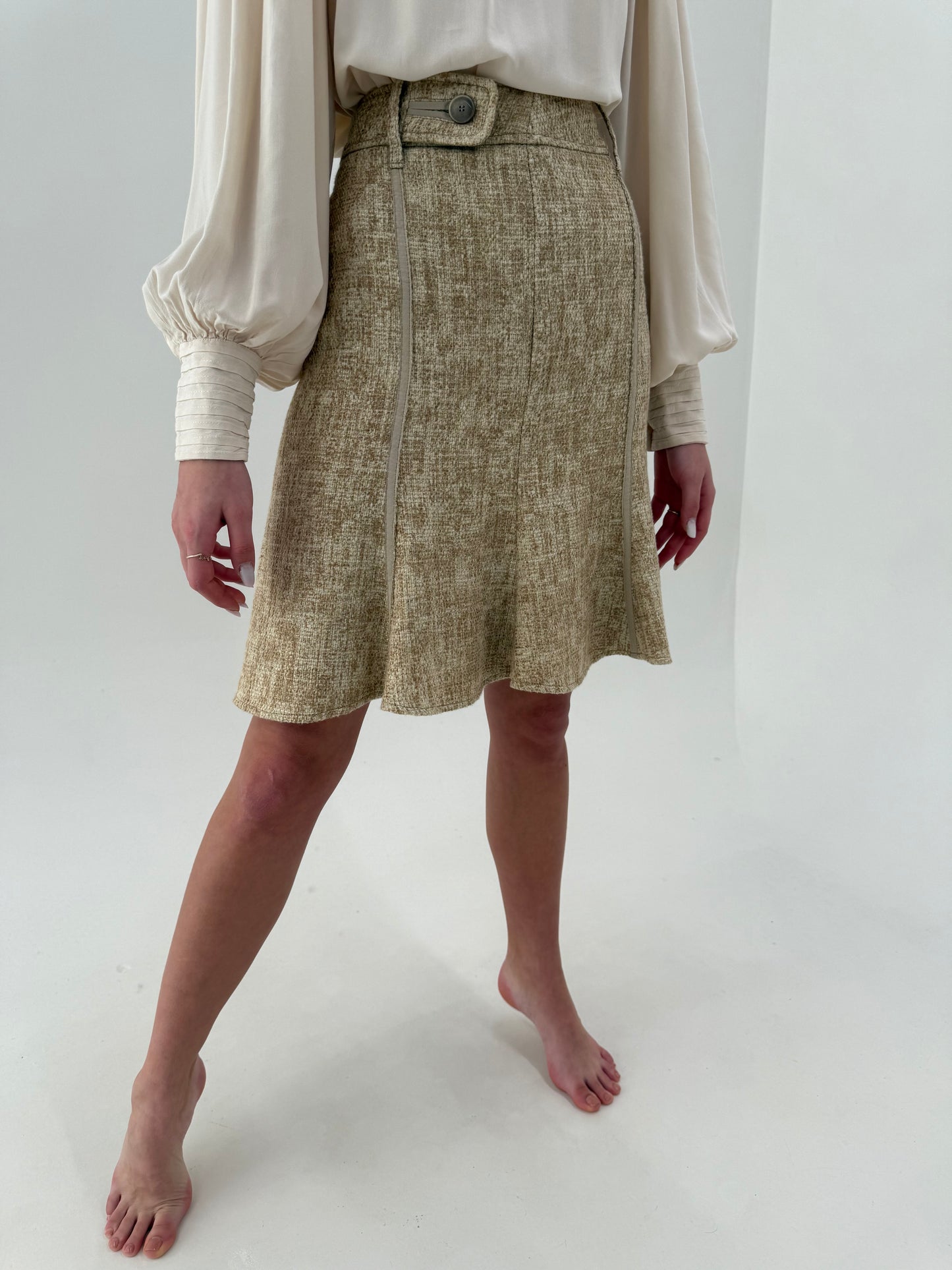 Deux piece clasic Max&Co by Max Mara din tweed de bumbac cu în