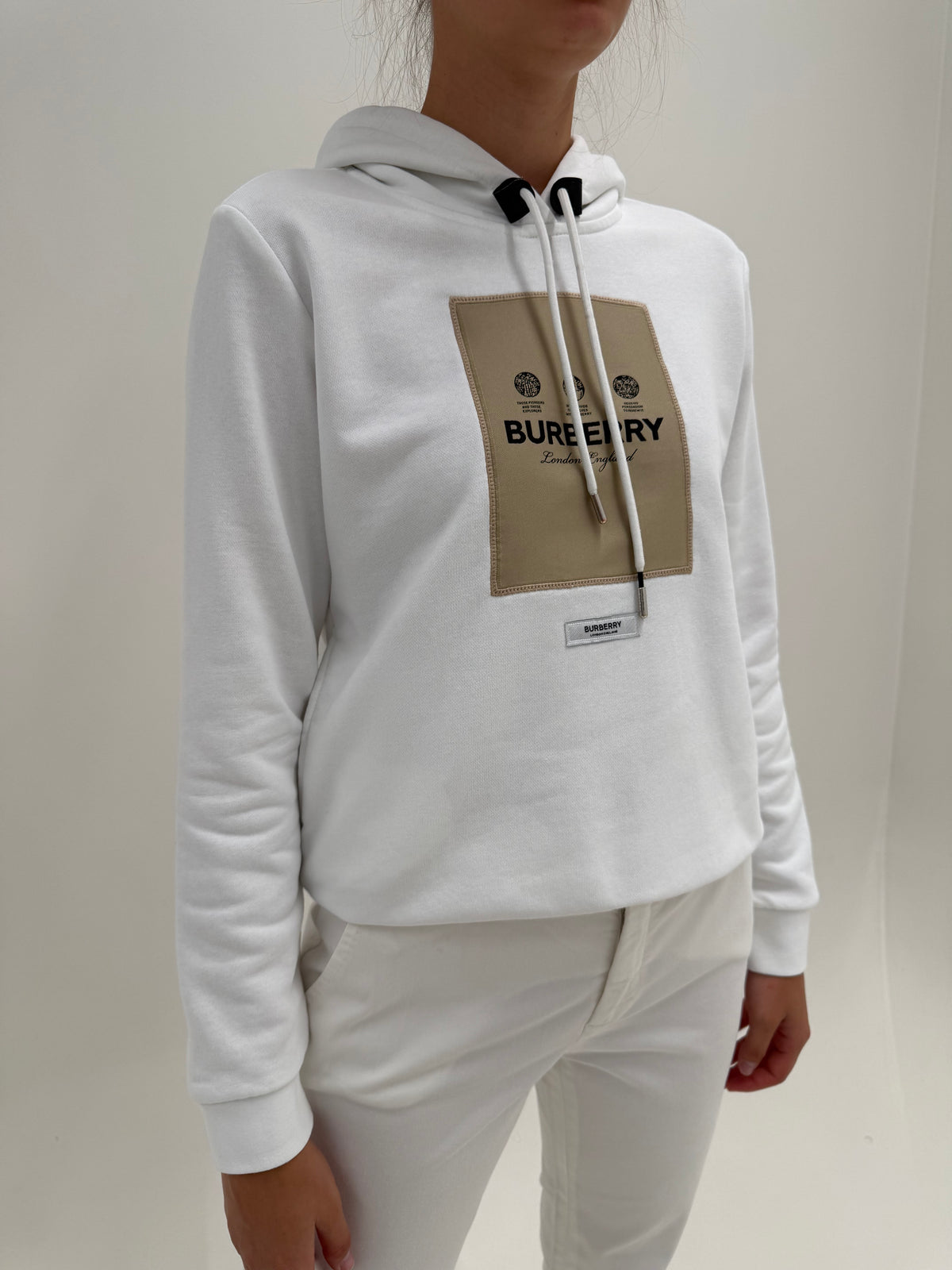 Hanorac BURBERRY Logo Appliqué Patch Cotton