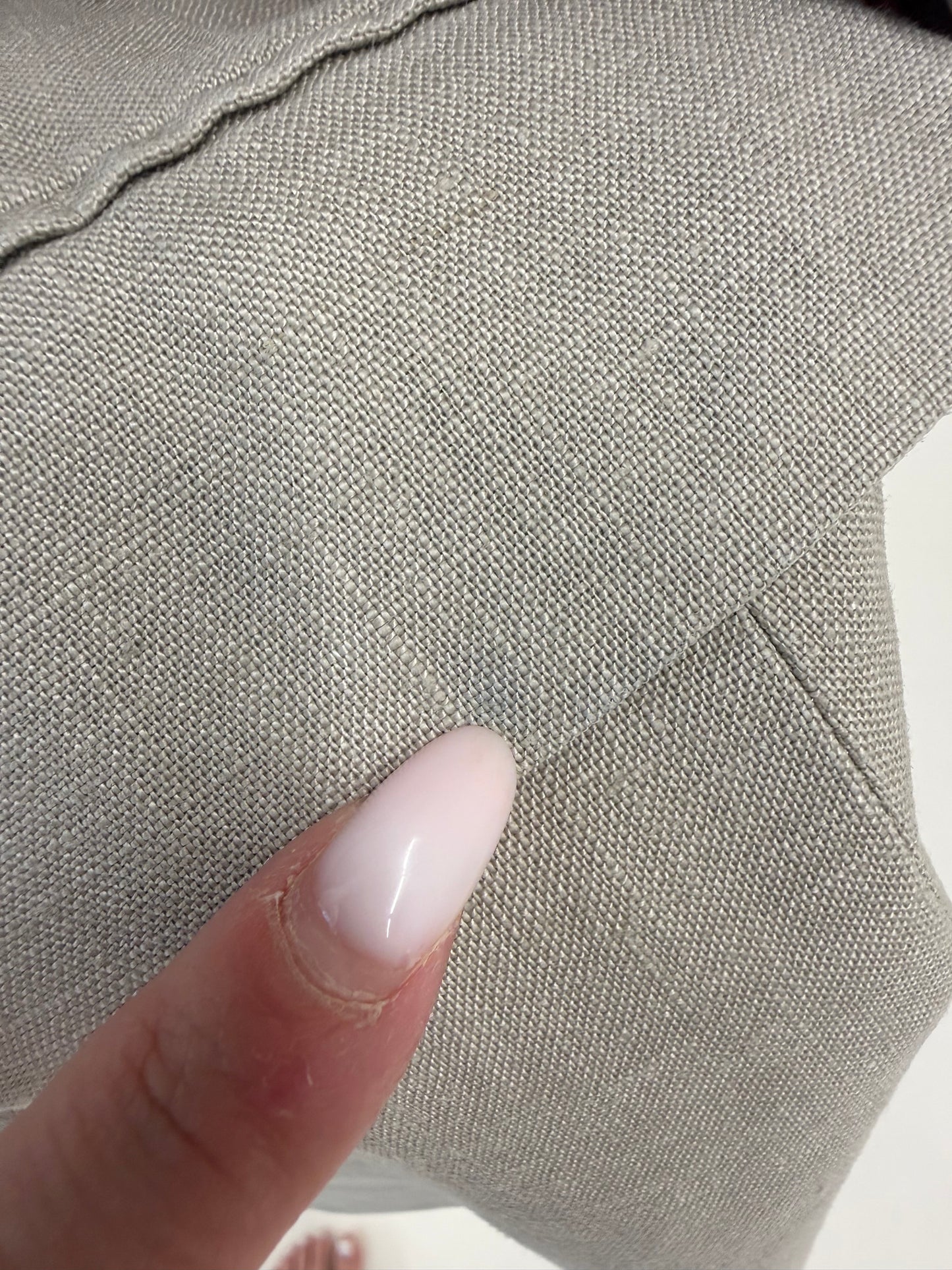 Sacou Balmain oversized cu mânecă scurtă warm gray din in în croi actual