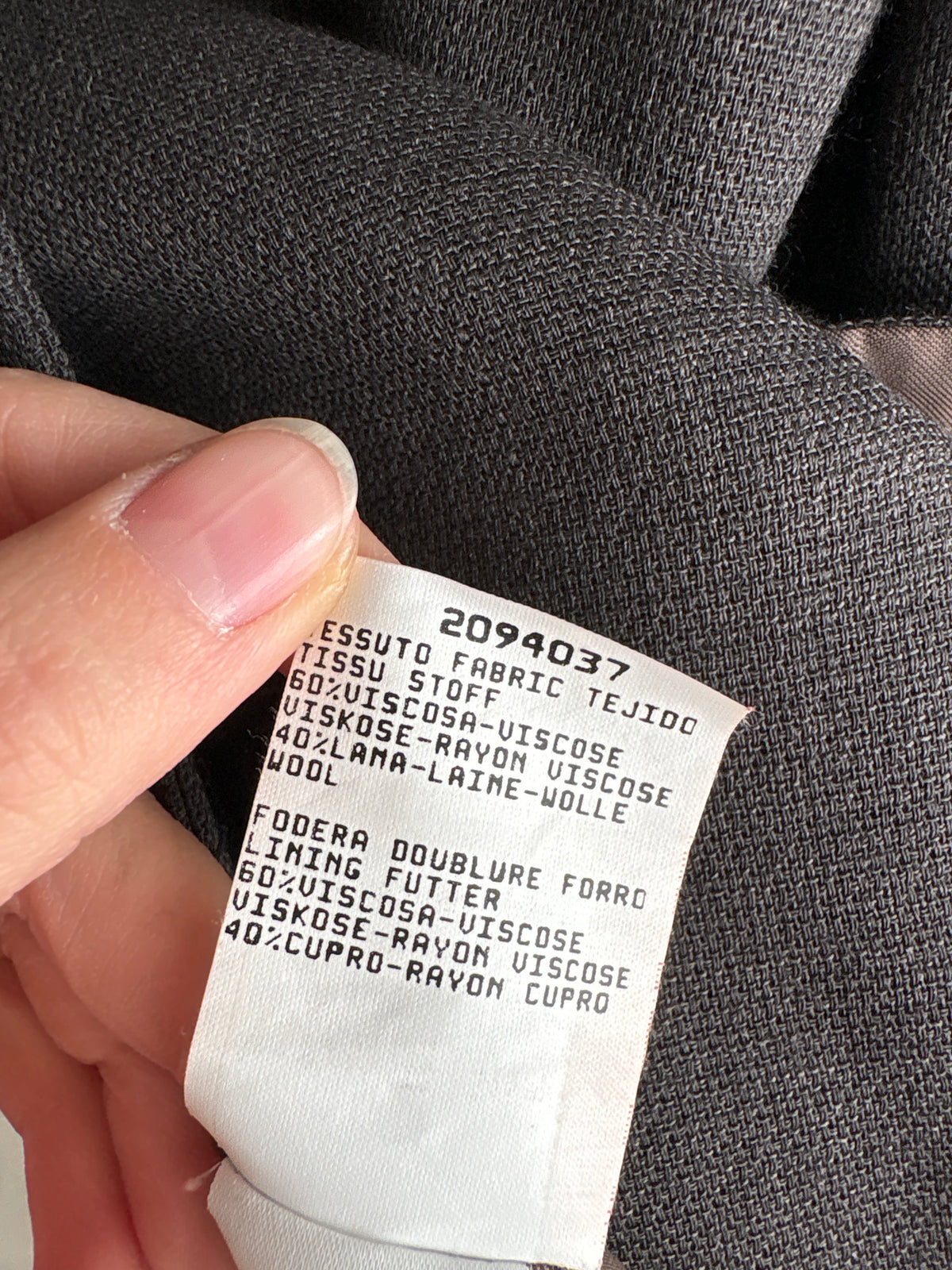 Sacou gama Max Mara cu influențe soft army charcoal gray din lana extrafina
