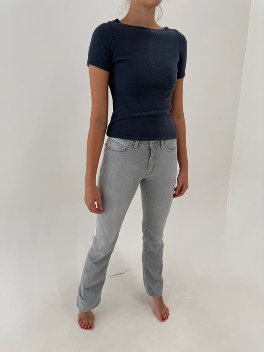 Jeans tall Trussardi silver gray ultra confort modelator noi cu etichetă