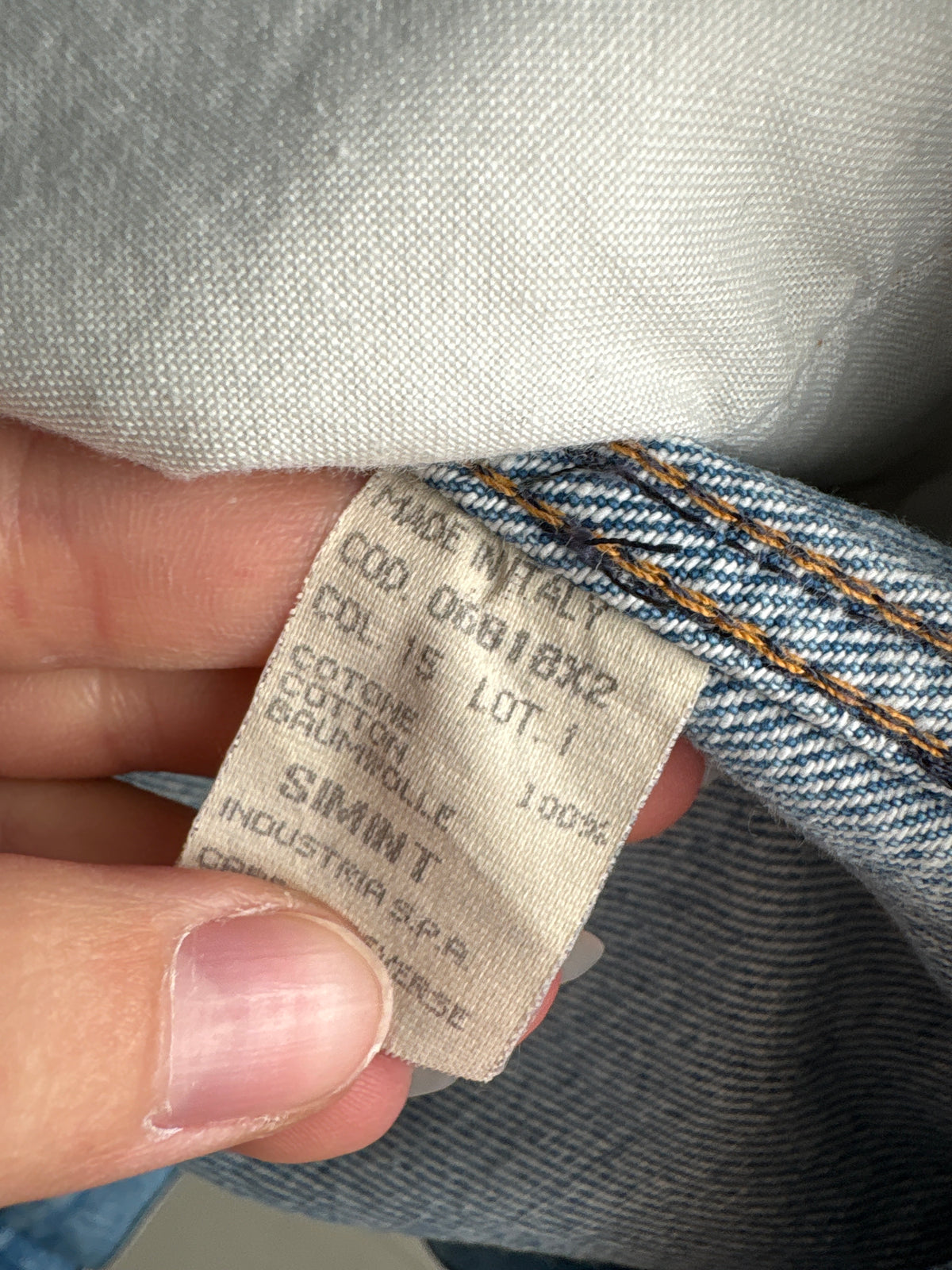 Geaca Armani vintage tall din jeans de bumbac structurat