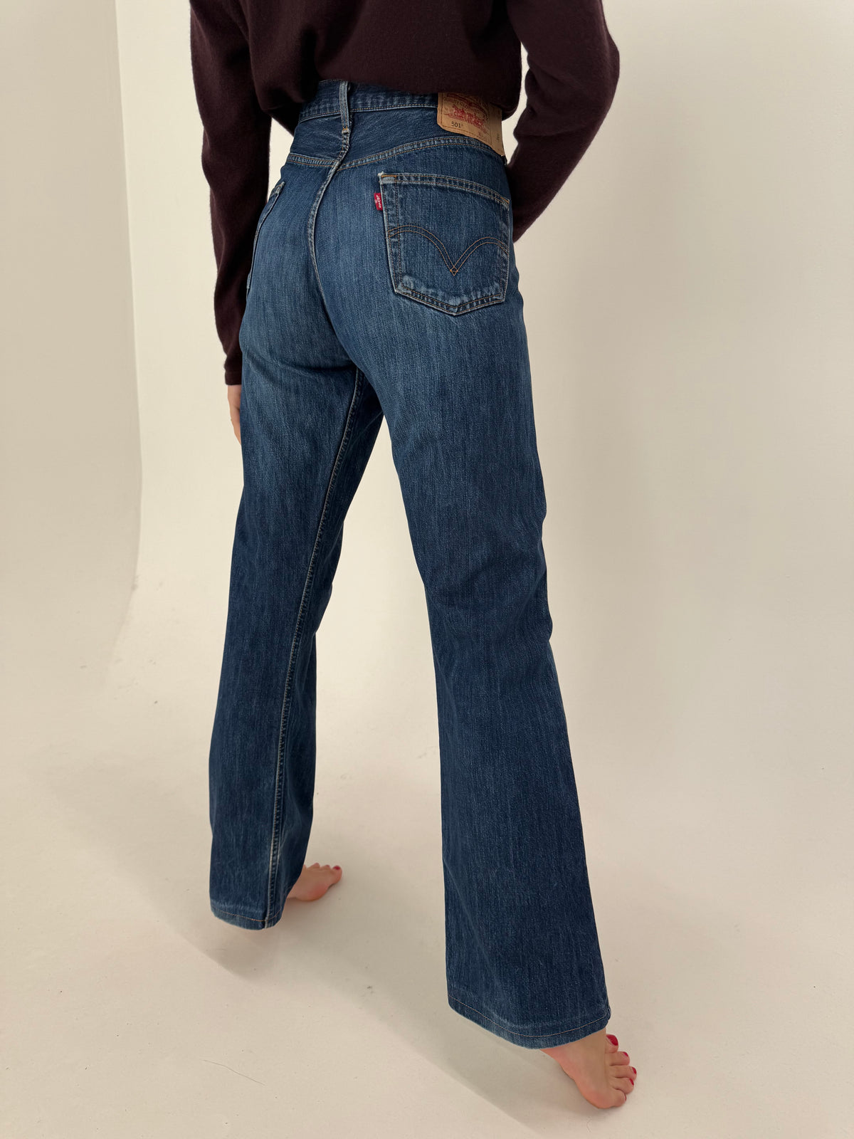 Jeans tall Levi’s 501 classic wash din bumbac gros