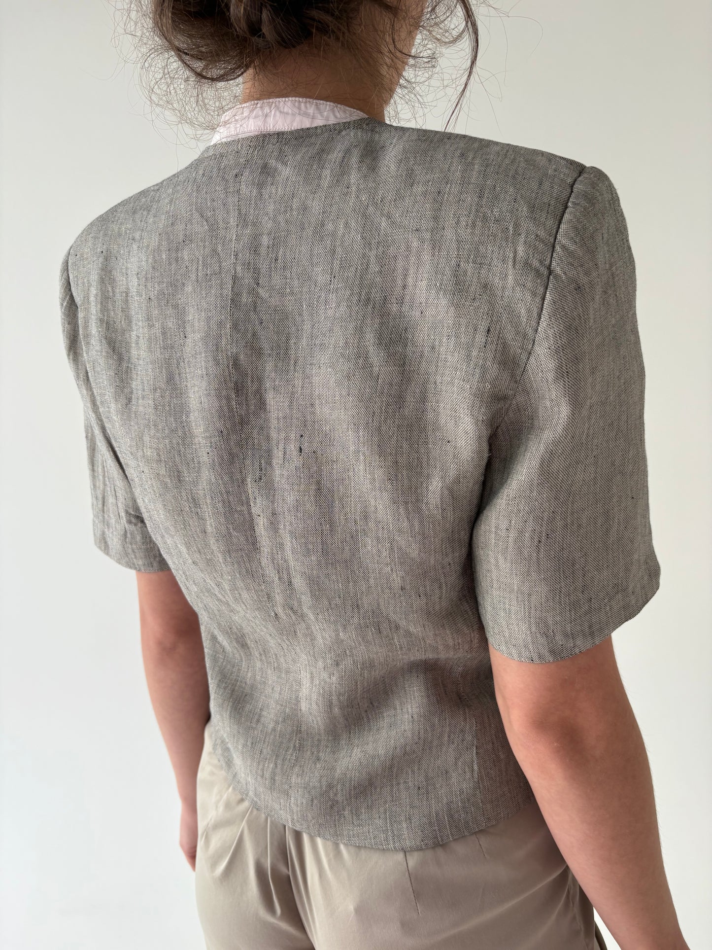 Sacou cambrat Max Mara din in pur