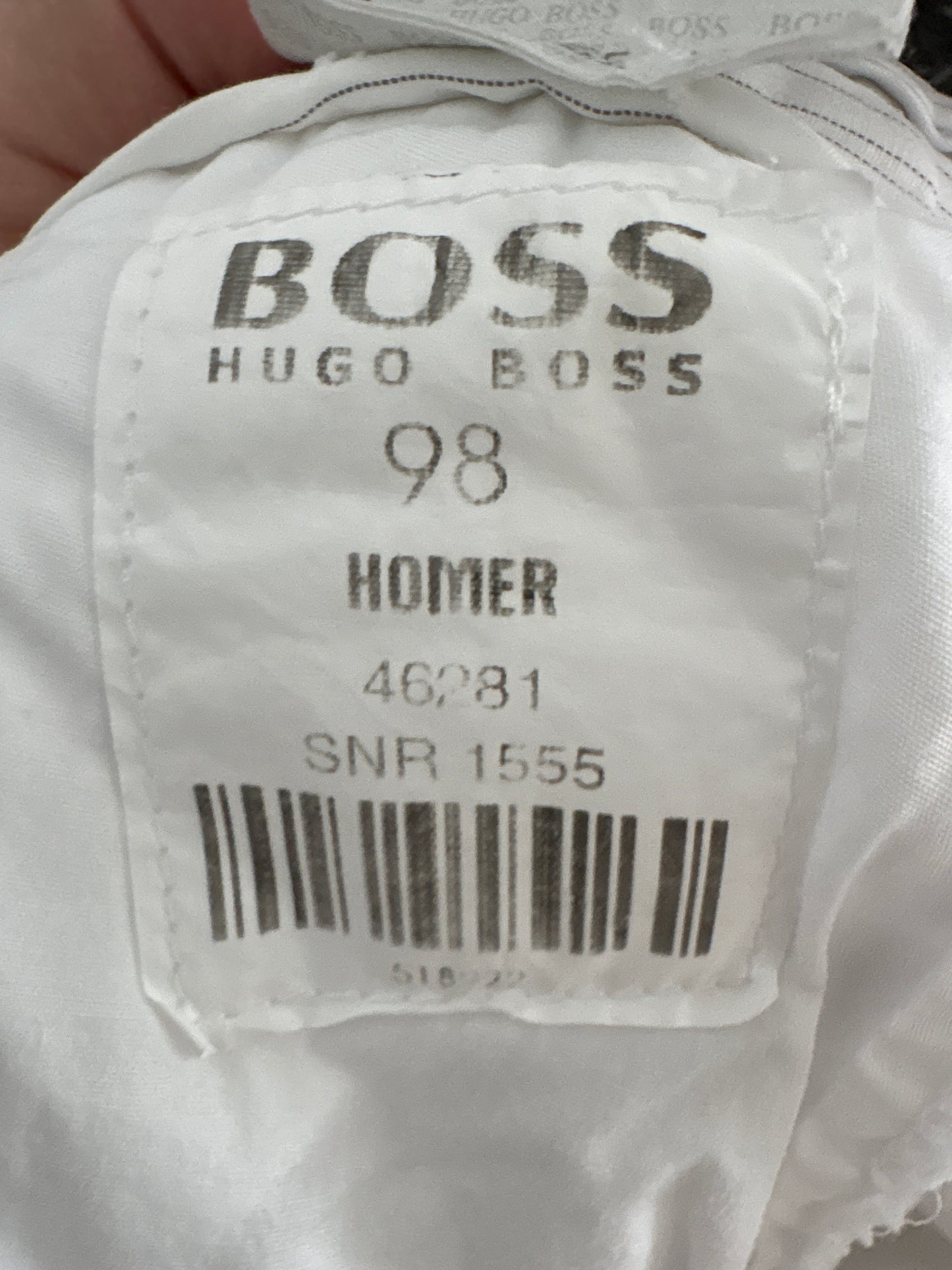 Pantaloni tall Hugo Boss din poplin premium de bumbac cu dungi fine verticale