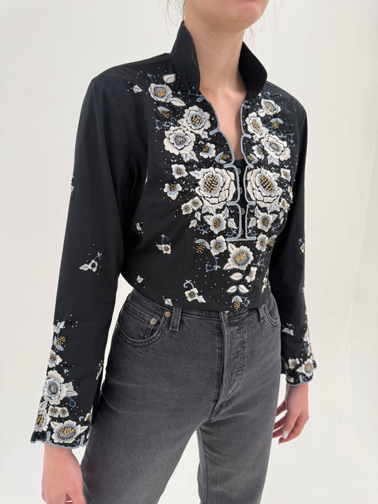 Cămașa excepțională brodată de brand luxury Nara Camicie