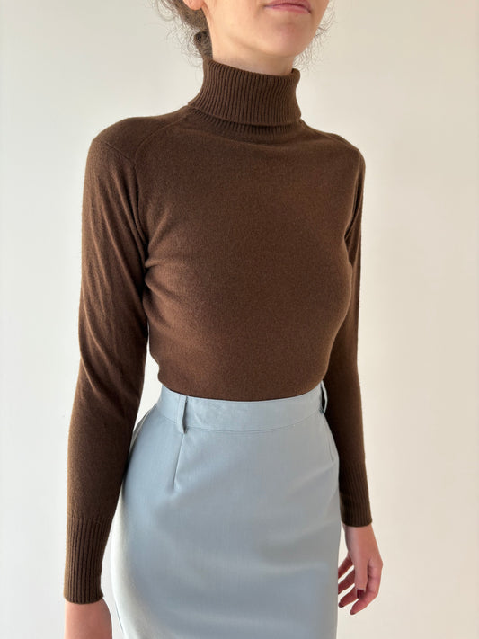 Maleta din cașmir multiply chocolate brown