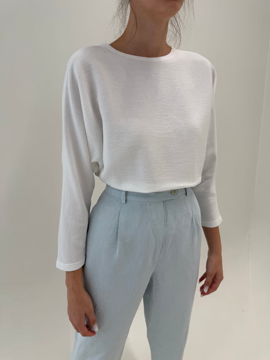 Soft knit minimalist excepțional de vară din bumbac cu vâscoza