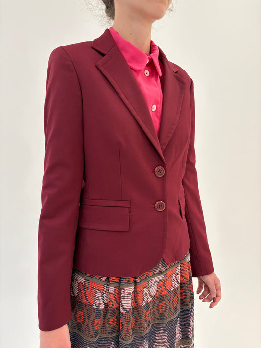 Sacou oxblood Max&Co by Max Mara în croi ușor cambrat din lana extrafina