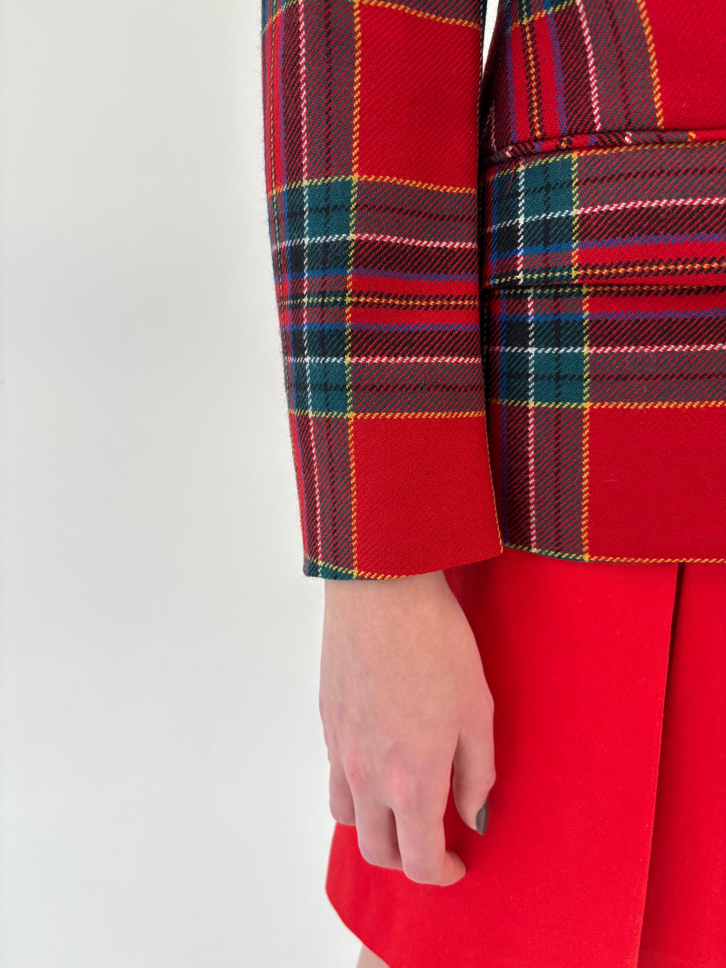 Sacou vintage din tweed de lana pura virgină certificată