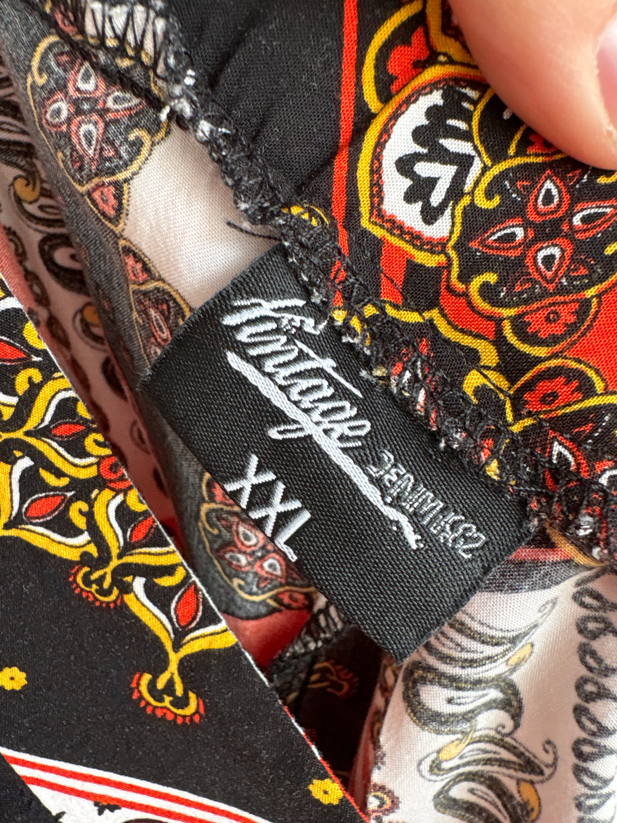 Pantaloni ultra vaporoși tall cu print baroc și talie elastică înaltă