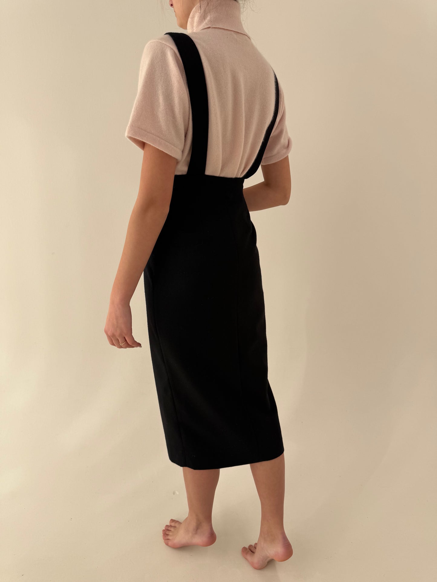 LBD vintage italian în croi sexy cu talie ultra înaltă maxi