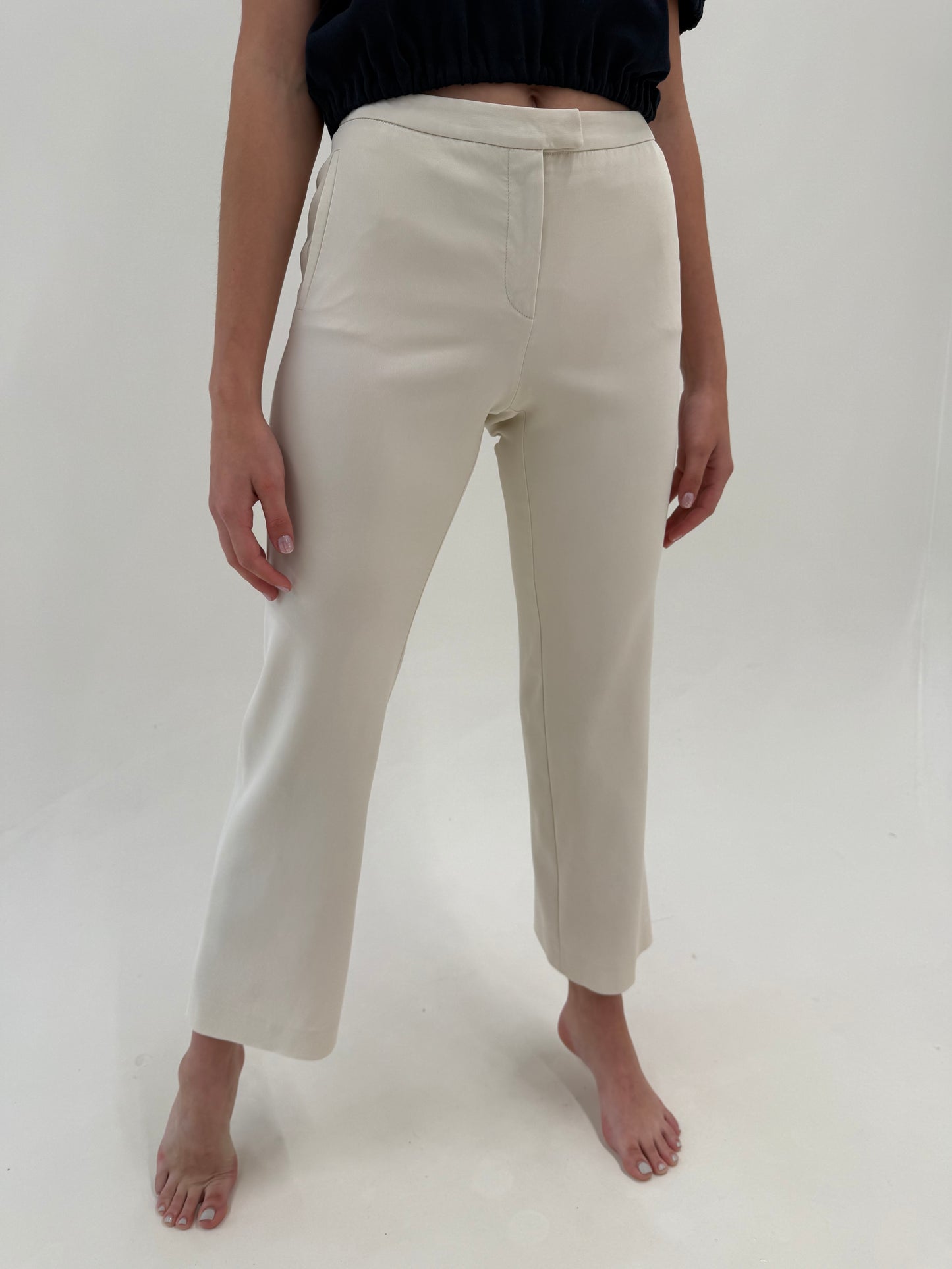 Pantaloni business Prada off white modelatori petite