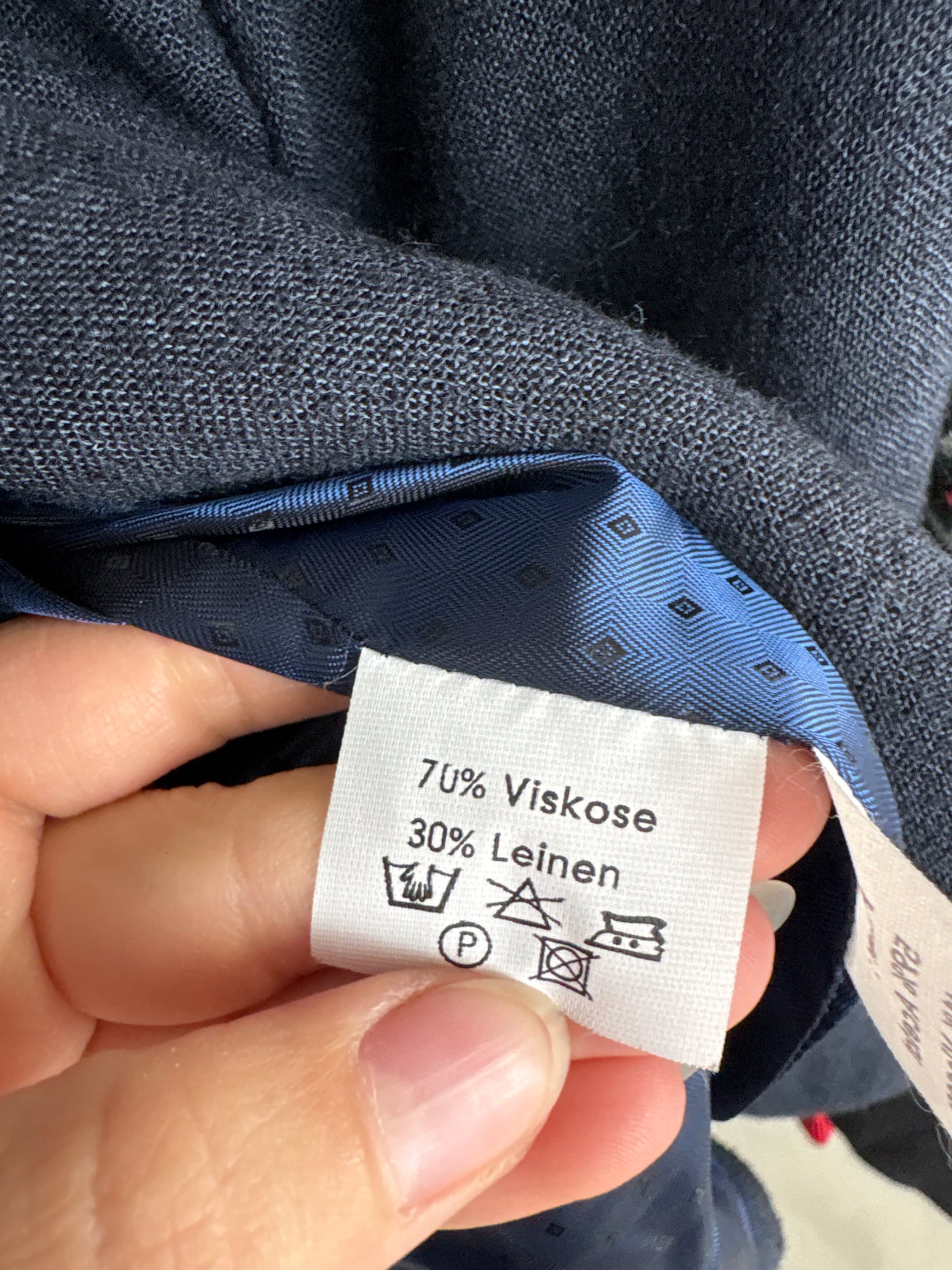 Jacheta vintage din stofă de in și vascoza jeans blue nouă cu etichetă